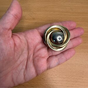 Grosse Germany for Dior Brooch Gold Plated Love Knot Atomic Pin 1968 Vintage